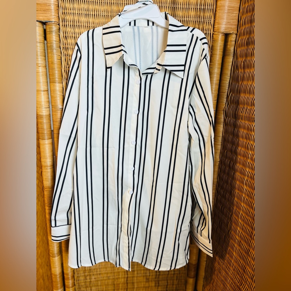 Striped work shirt